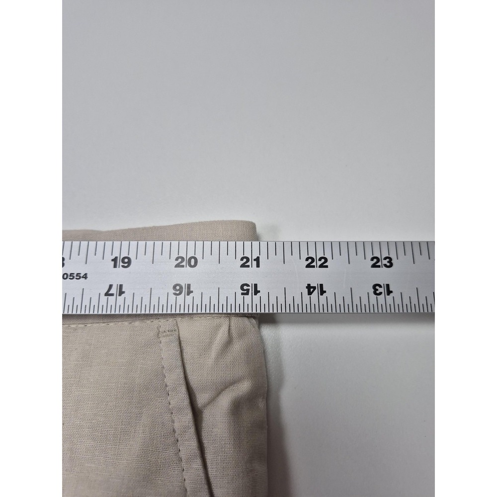 Giorgio Inserti Dress Pants Mens 42x34 Beige Oatmeal Linen Pleated Straight NWT - Picture 10 of 14